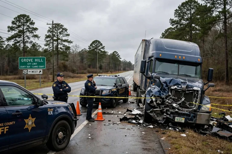 Illustration for the news story: ICE Lodges Detainer for Truck Driver Convicted in Fatal Grove Hill Crash