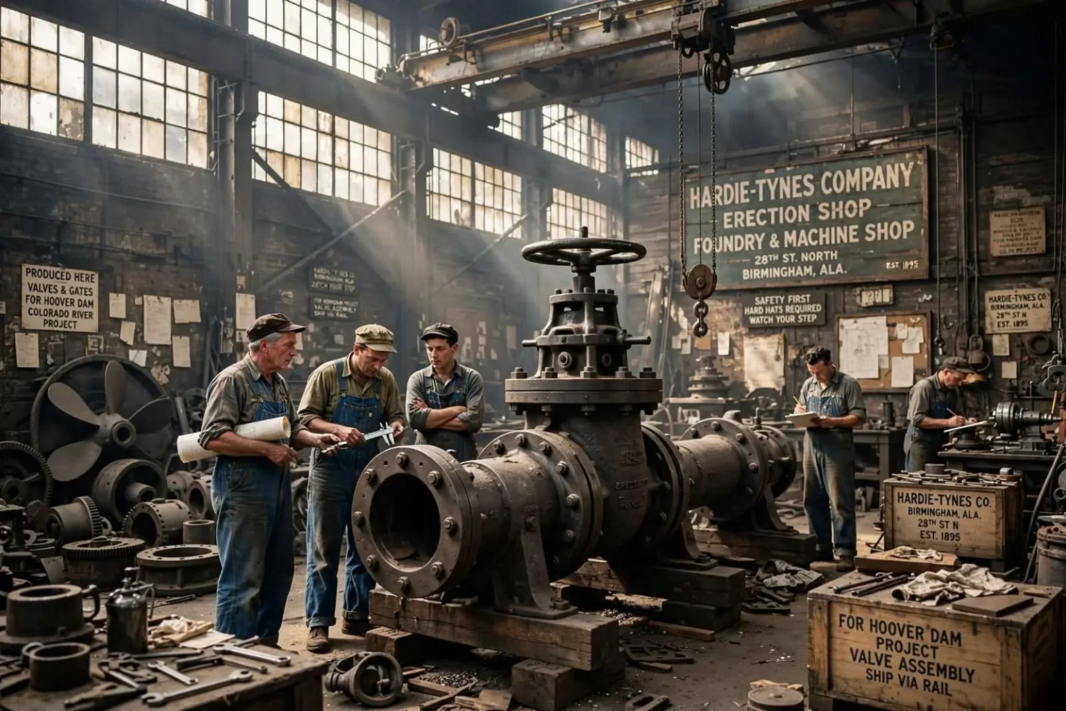 Illustration for the news story: Inside the Birmingham Foundry That Helped Build Hoover Dam