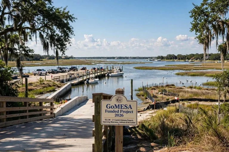 Illustration for the news story: Ivey Announces More Than $52 Million in GoMESA Grants for 21 Coastal Alabama Projects
