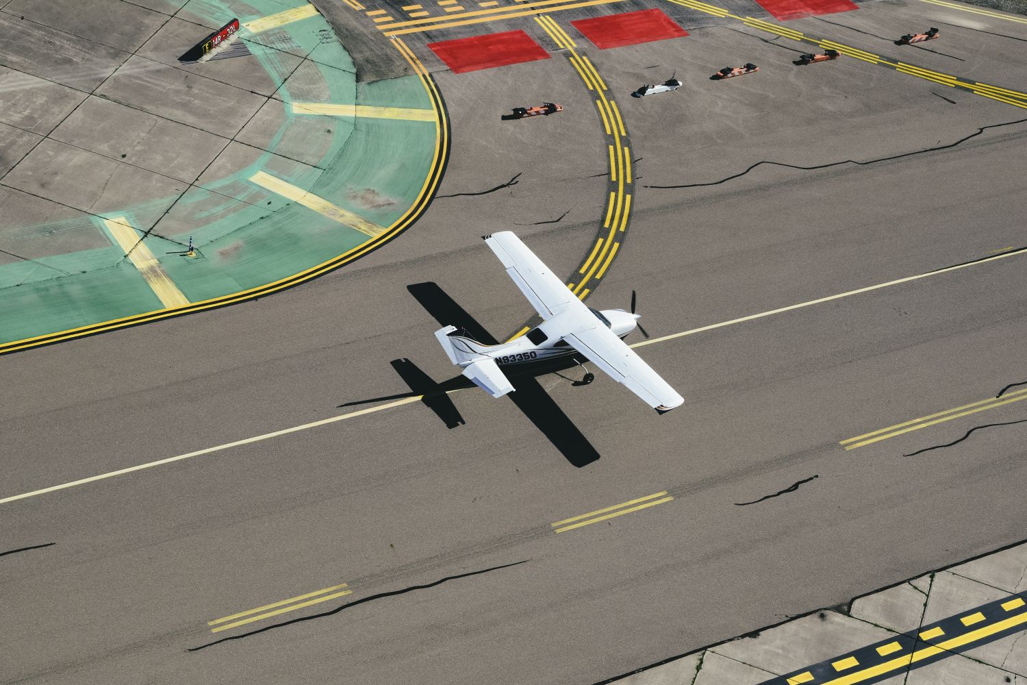 An airplane on the runway at Jack Edwards National Airport in Gulf Shores