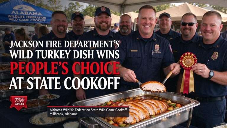 Illustration for the news story: Jackson Fire Department’s Wild Turkey Dish Wins People’s Choice at State Cookoff