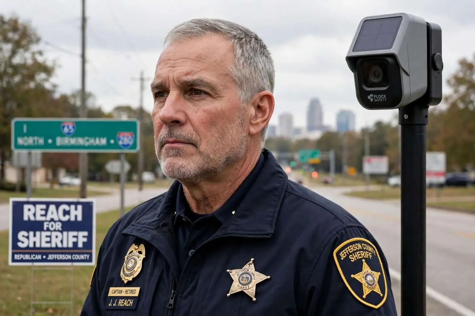 Illustration for the news story: Jefferson County Sheriff Candidate Reach: Flock Camera Data Should Require a Search Warrant