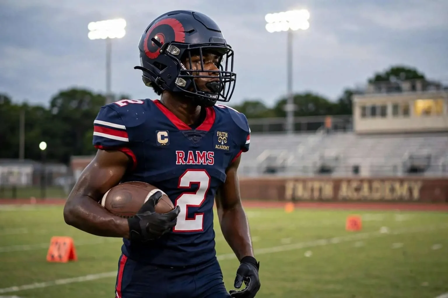 Illustration for the news story: Faith Academy’s Justin Hudson Ready to Do It All on Both Sides of the Ball