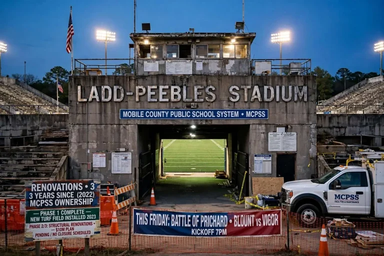Illustration for the news story: Ladd-Peebles Renovations Lag Years After MCPSS Takes Ownership