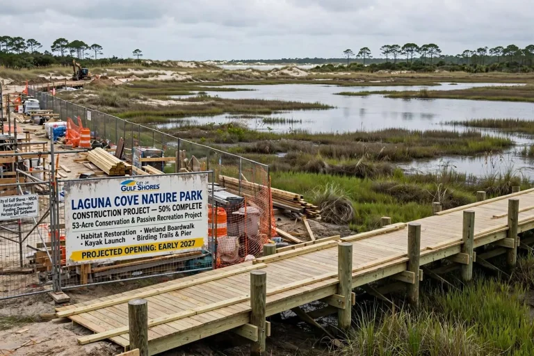 Illustration for the news story: Laguna Cove Nature Park Construction Reaches Halfway Point, Opening Pushed to Early 2027