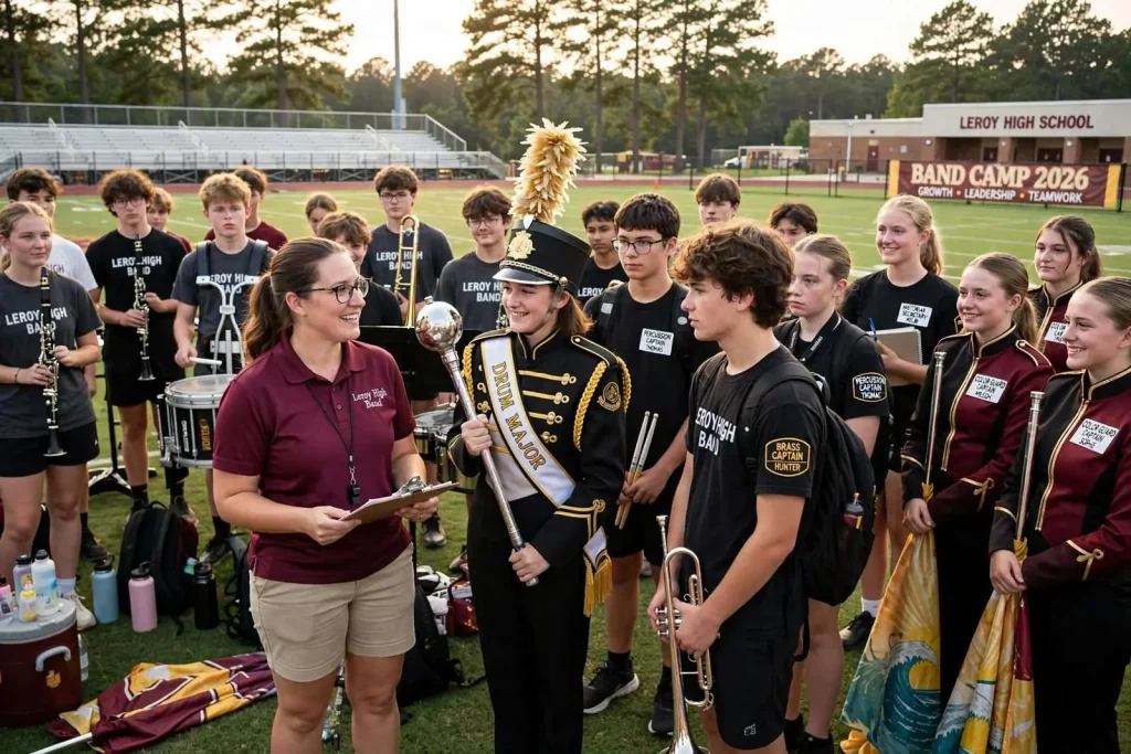 Illustration for the news story: Leroy High Band Builds Momentum Behind New Leadership Ahead of 2026 Season