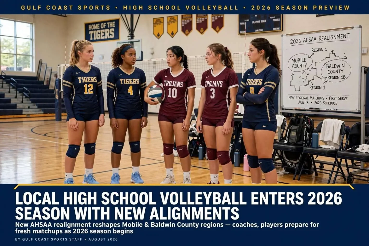 Illustration for the news story: Local High School Volleyball Enters 2026 Season With New Alignments