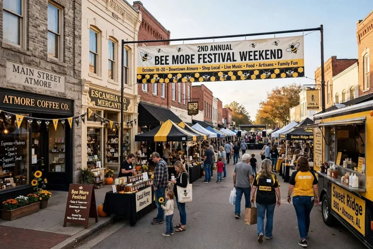 Illustration for the news story: Main Street Atmore Announces 2nd Annual Bee More Festival Weekend