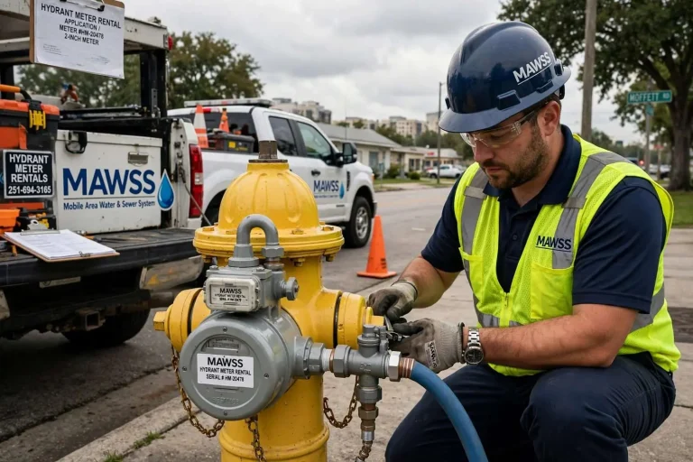 Illustration for the news story: MAWSS Offers Fire Hydrant Meter Rentals for Temporary Water Access in Mobile County