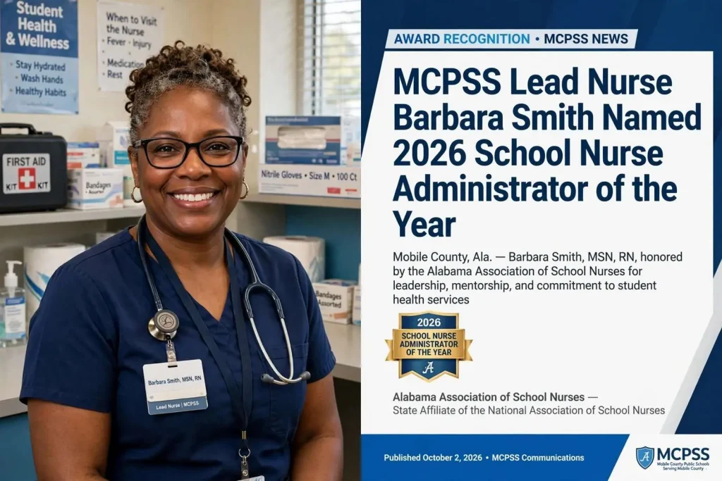 Illustration for the news story: MCPSS Lead Nurse Barbara Smith Named 2026 School Nurse Administrator of the Year