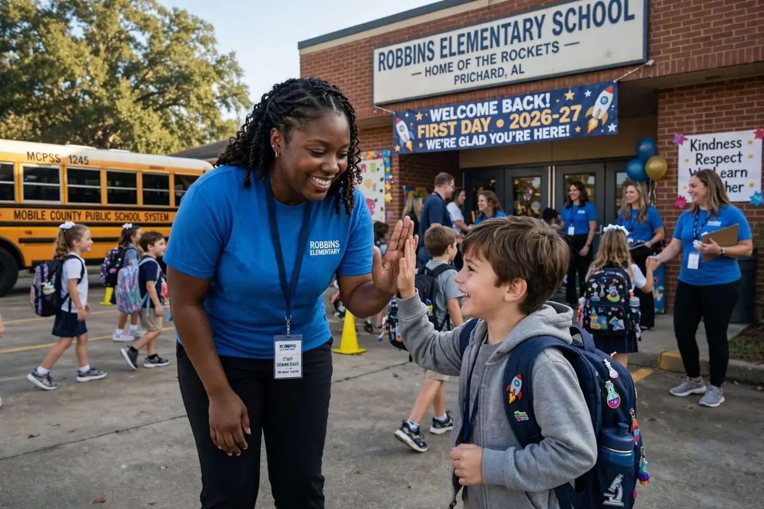 Illustration for the news story: Mobile County Public School System Welcomes Back Roughly 50,000 Students for First Day