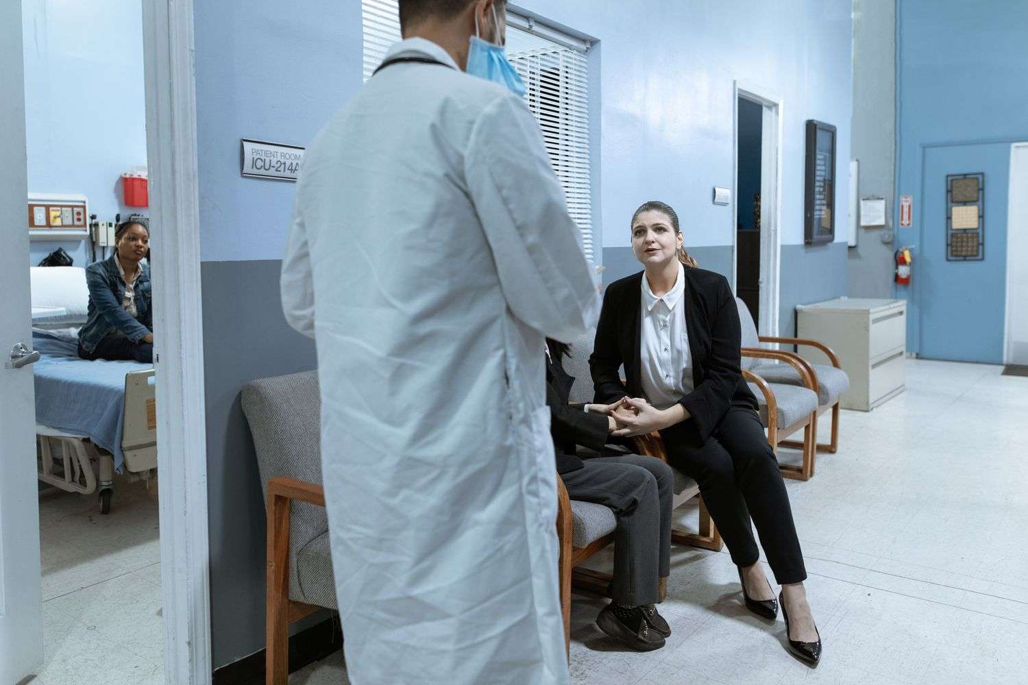 A waiting area at a community health clinic