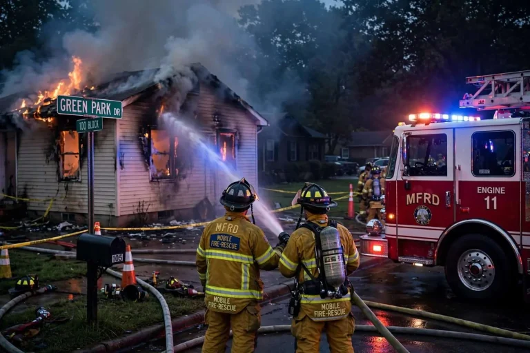 Illustration for the news story: MFRD Investigates Early-Morning House Fire on Green Park Drive