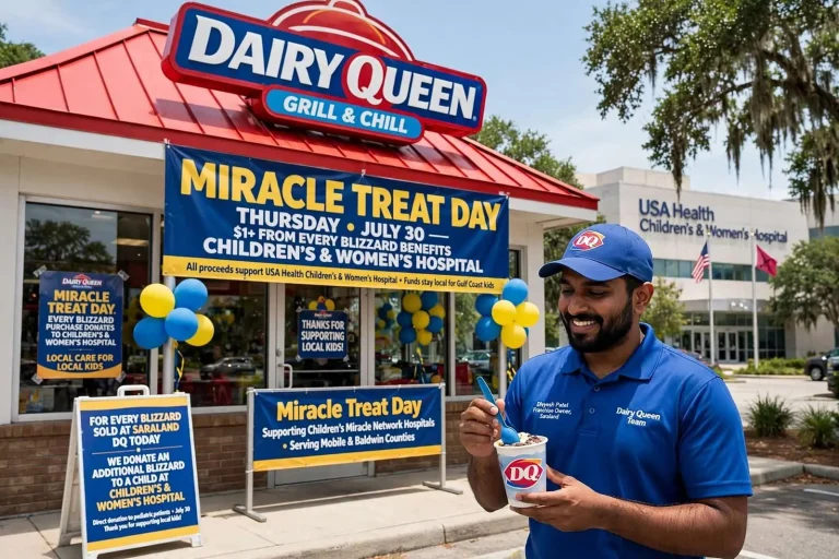 Illustration for the news story: Mobile and Baldwin County Dairy Queens Turn Blizzard Sales Into Help for Children’s & Women’s Hospital