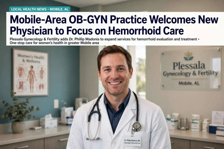 Illustration for the news story: Mobile-Area OB-GYN Practice Welcomes New Physician to Focus on Hemorrhoid Care