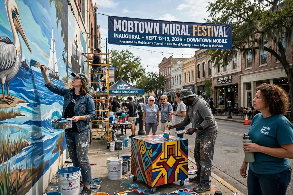 Illustration for the news story: Mobile Arts Council Unveils Inaugural MobTown Mural Festival for September