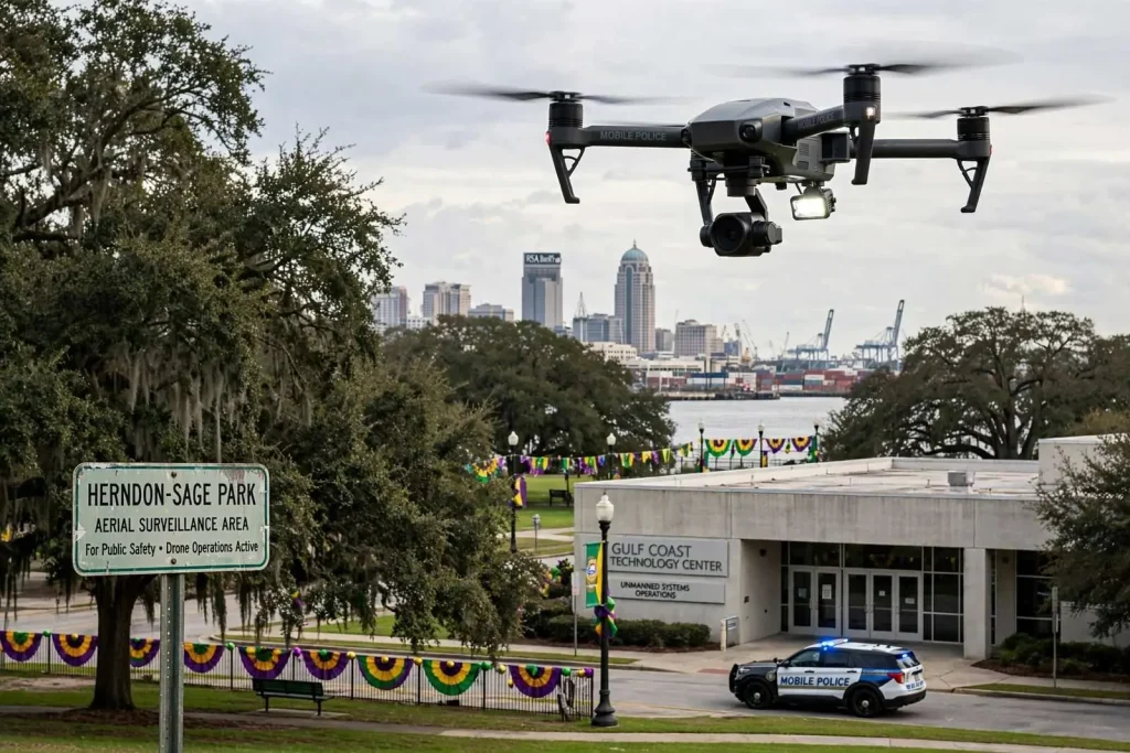 Illustration for the news story: Mobile City Council Weighs $139,000 Contract to Expand Drone Fleet