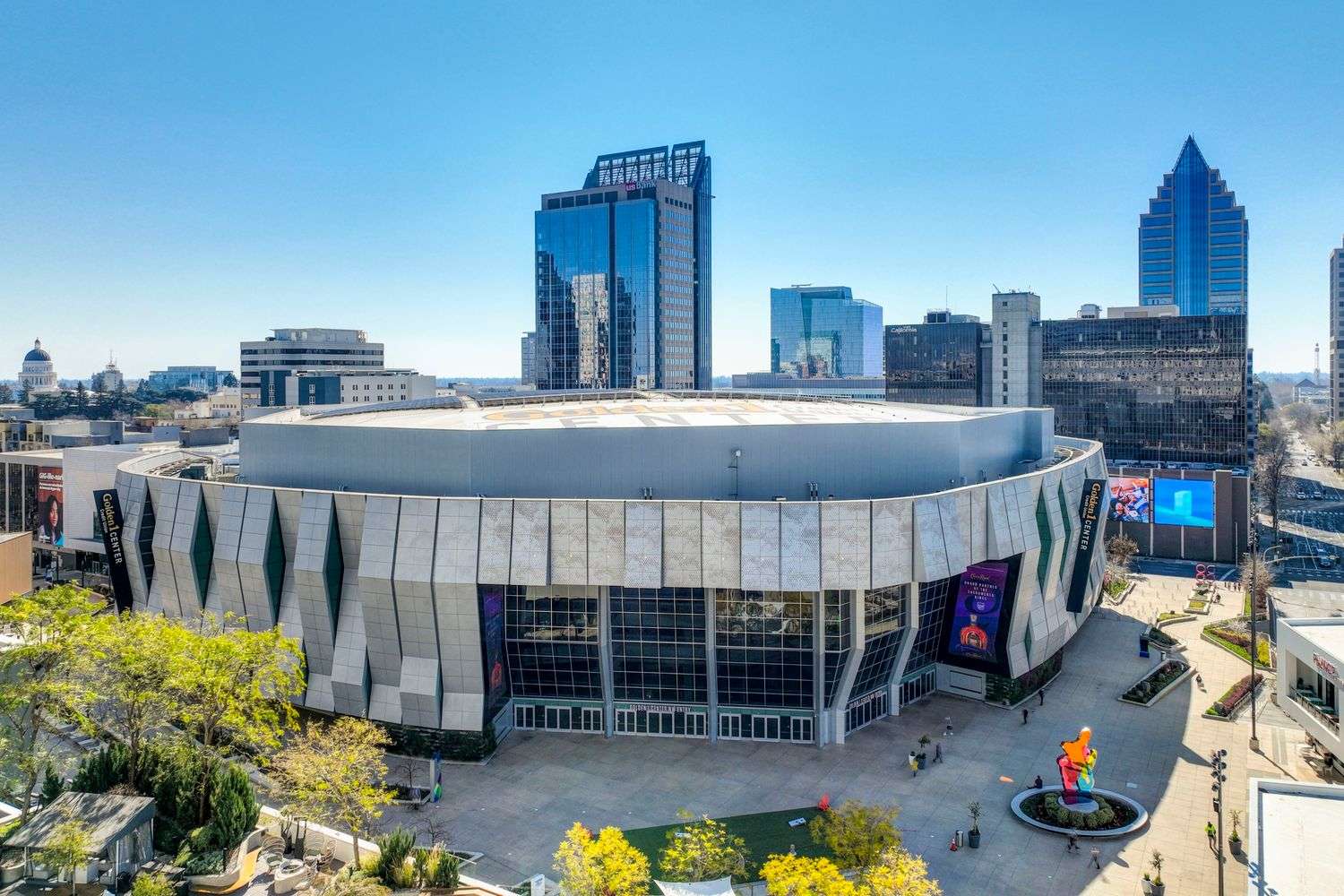 Exterior view of the Mobile Civic Center arena in downtown Mobile Alabama