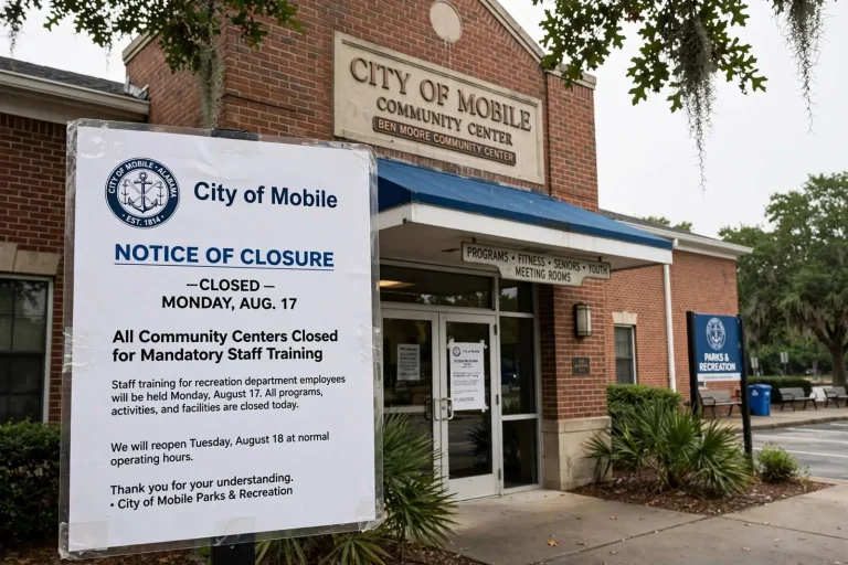 Illustration for the news story: Mobile Closing All Community Centers Monday for Staff Training
