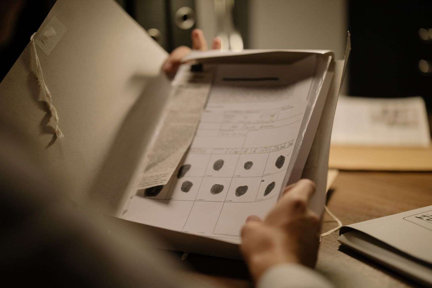 Case file and evidence materials from a cold case investigation in Mobile County, Alabama