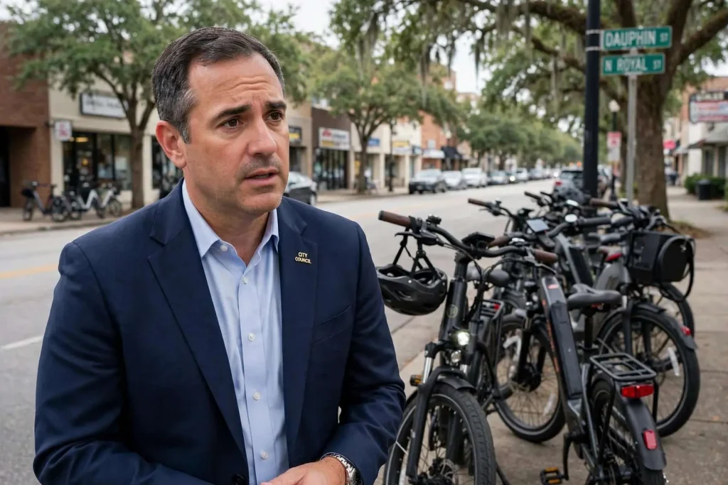 Illustration for the news story: Mobile Councilman Urges E-Bike Safety Amid Rising Concerns