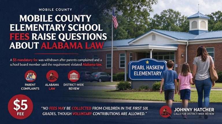 Illustration for the news story: Mobile County Elementary School Fees Raise Questions About Alabama Law