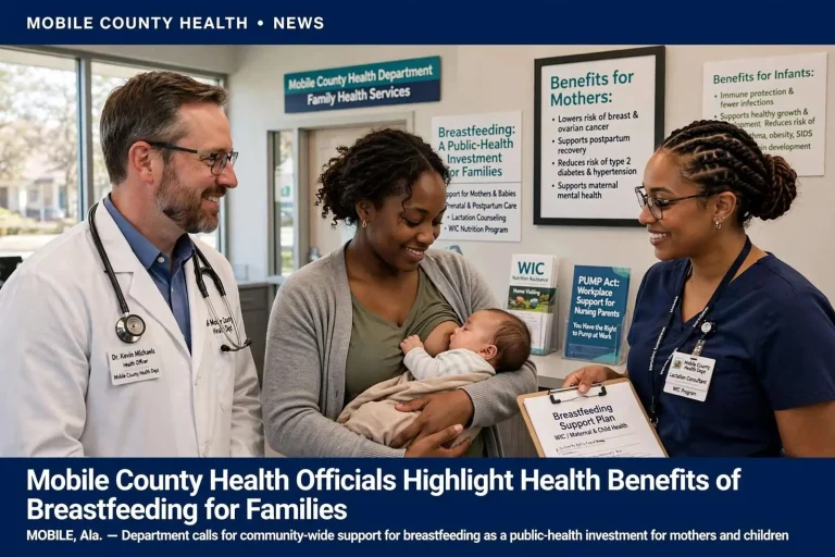Illustration for the news story: Mobile County Health Officials Highlight Health Benefits of Breastfeeding for Families