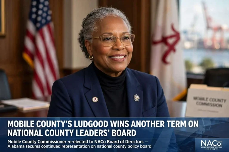 Illustration for the news story: Mobile County’s Ludgood Wins Another Term on National County Leaders’ Board
