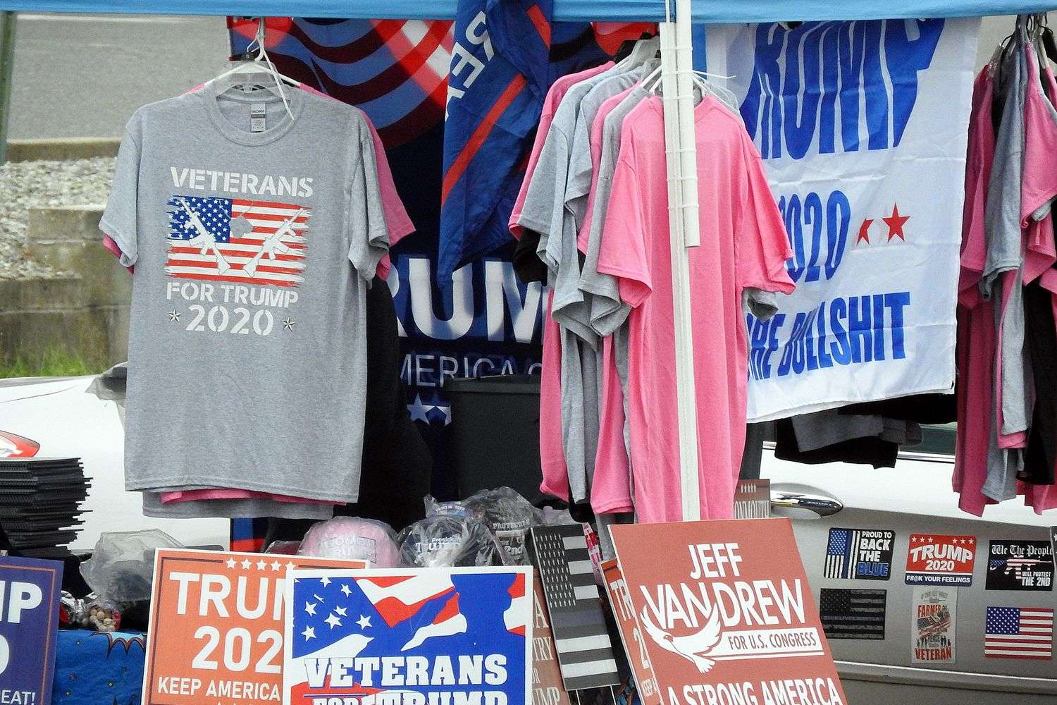 Campaign signs along a Mobile street ahead of the November election