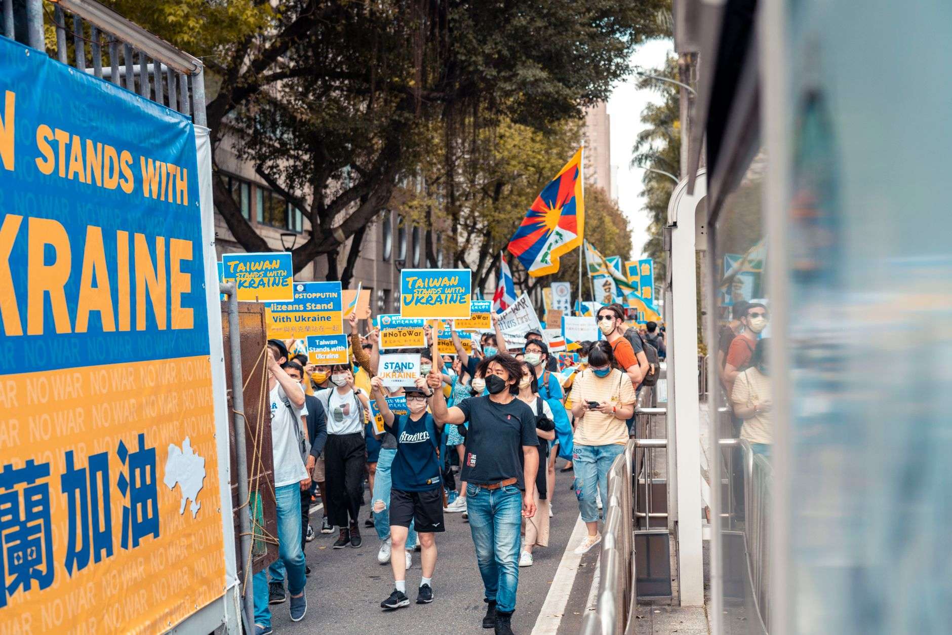 People walking together at a community awareness march