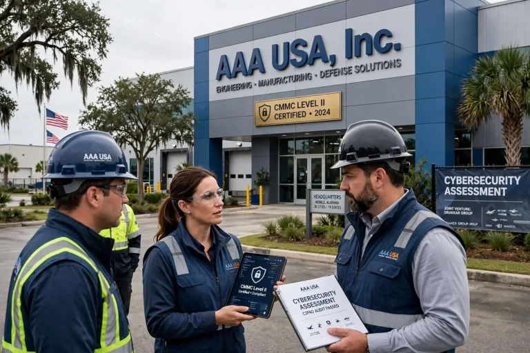 Illustration for the news story: Mobile Engineering Firm AAA USA Earns Top-Tier Defense Cybersecurity Certification