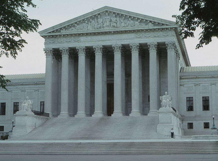 Courthouse building with columns representing the Mobile County legal system