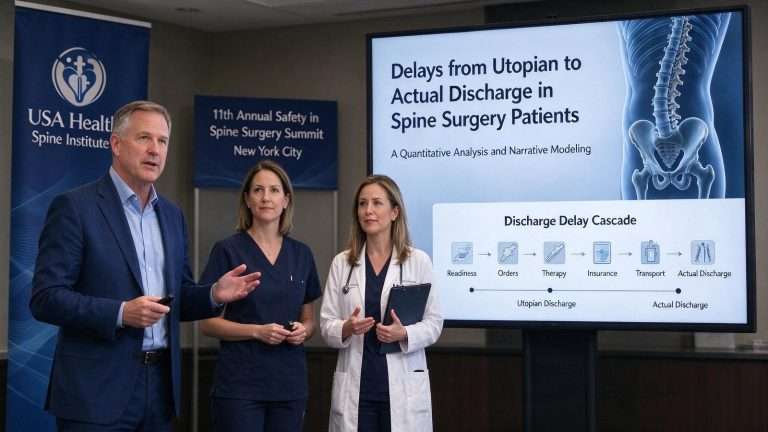 Illustration for the news story: Mobile Spine Surgery Team Shares Discharge-Delay Research at National Safety Summit