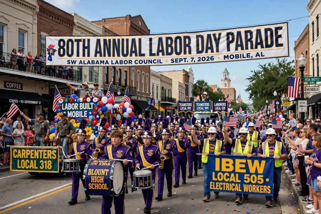 Illustration for the news story: Mobile to Host 80th Annual Labor Day Parade on Sept. 7