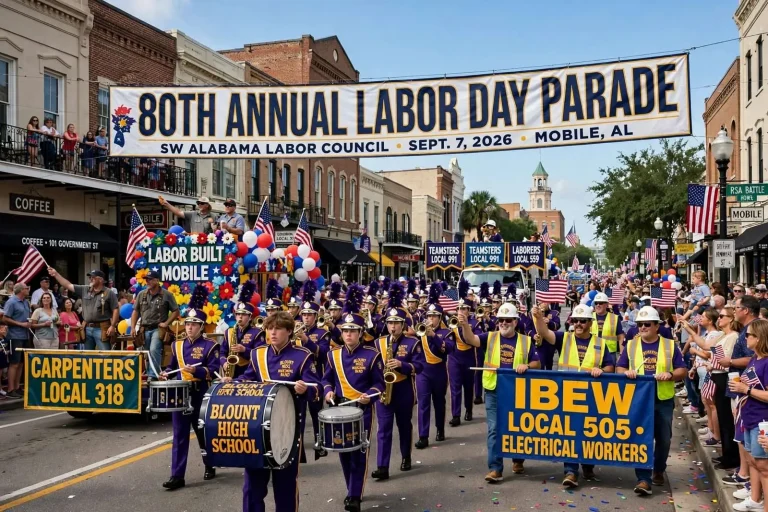Illustration for the news story: Mobile to Host 80th Annual Labor Day Parade on Sept. 7