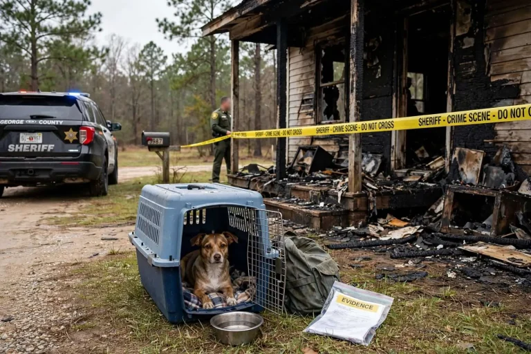 Illustration for the news story: Mobile Woman Charged With Arson and Animal Cruelty After George County Eviction