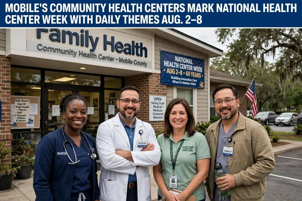 Illustration for the news story: Mobile’s Community Health Centers Mark National Health Center Week with Daily Themes Aug. 2-8
