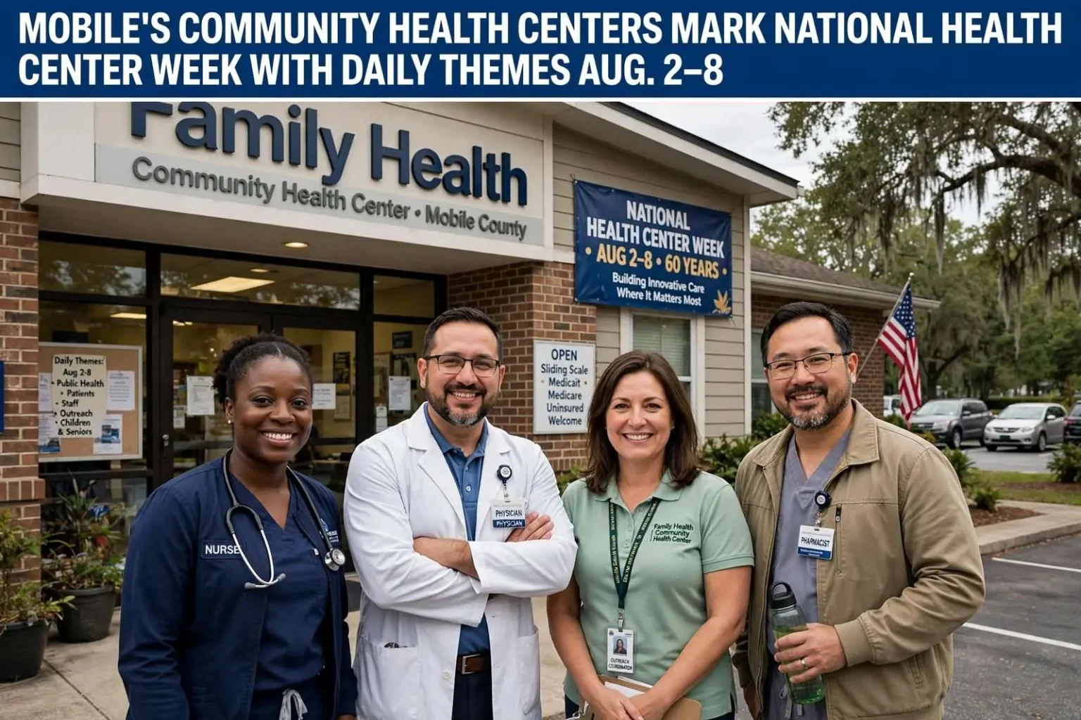 Illustration for the news story: Mobile’s Community Health Centers Mark National Health Center Week with Daily Themes Aug. 2-8