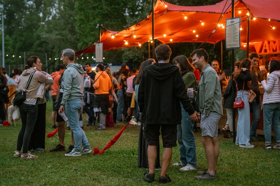 Visitors gather at the annual Mullet Festival in Lillian, Alabama