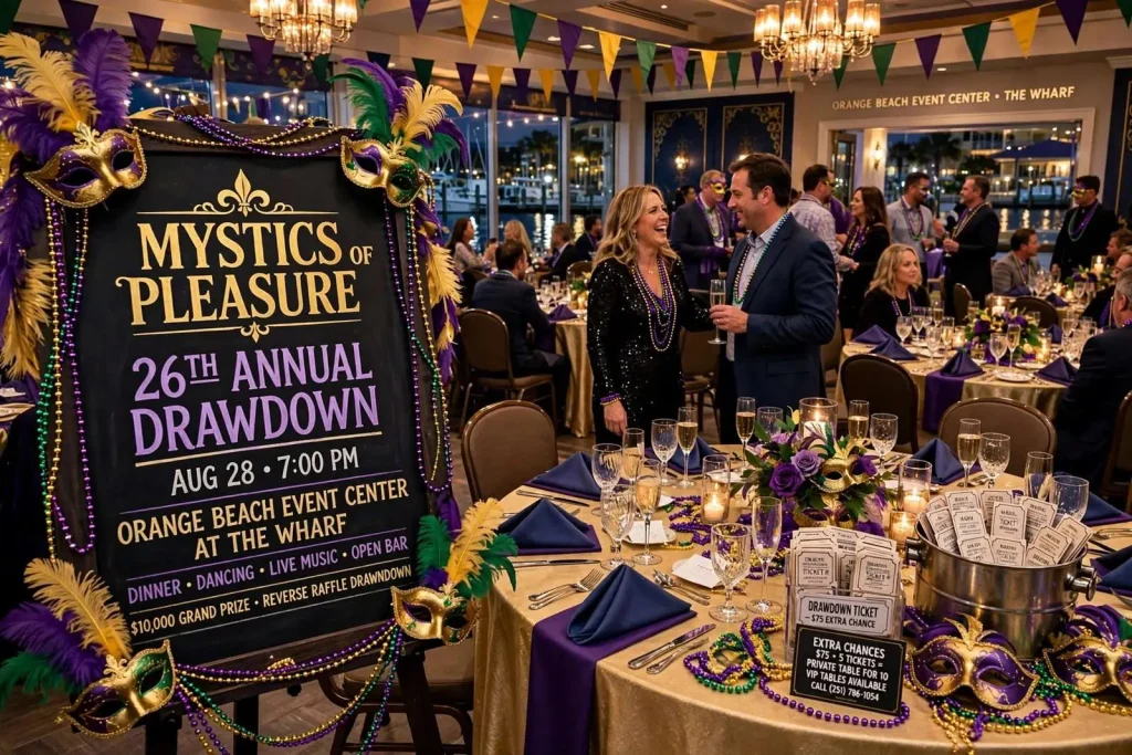 Illustration for the news story: Mystics of Pleasure to Host 26th Annual $10,000 Drawdown in Orange Beach