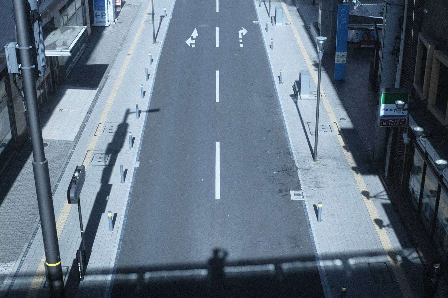An empty city street