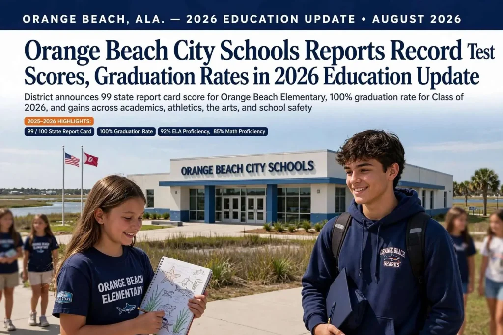 Illustration for the news story: Orange Beach City Schools Reports Record Test Scores, Graduation Rates in 2026 Education Update
