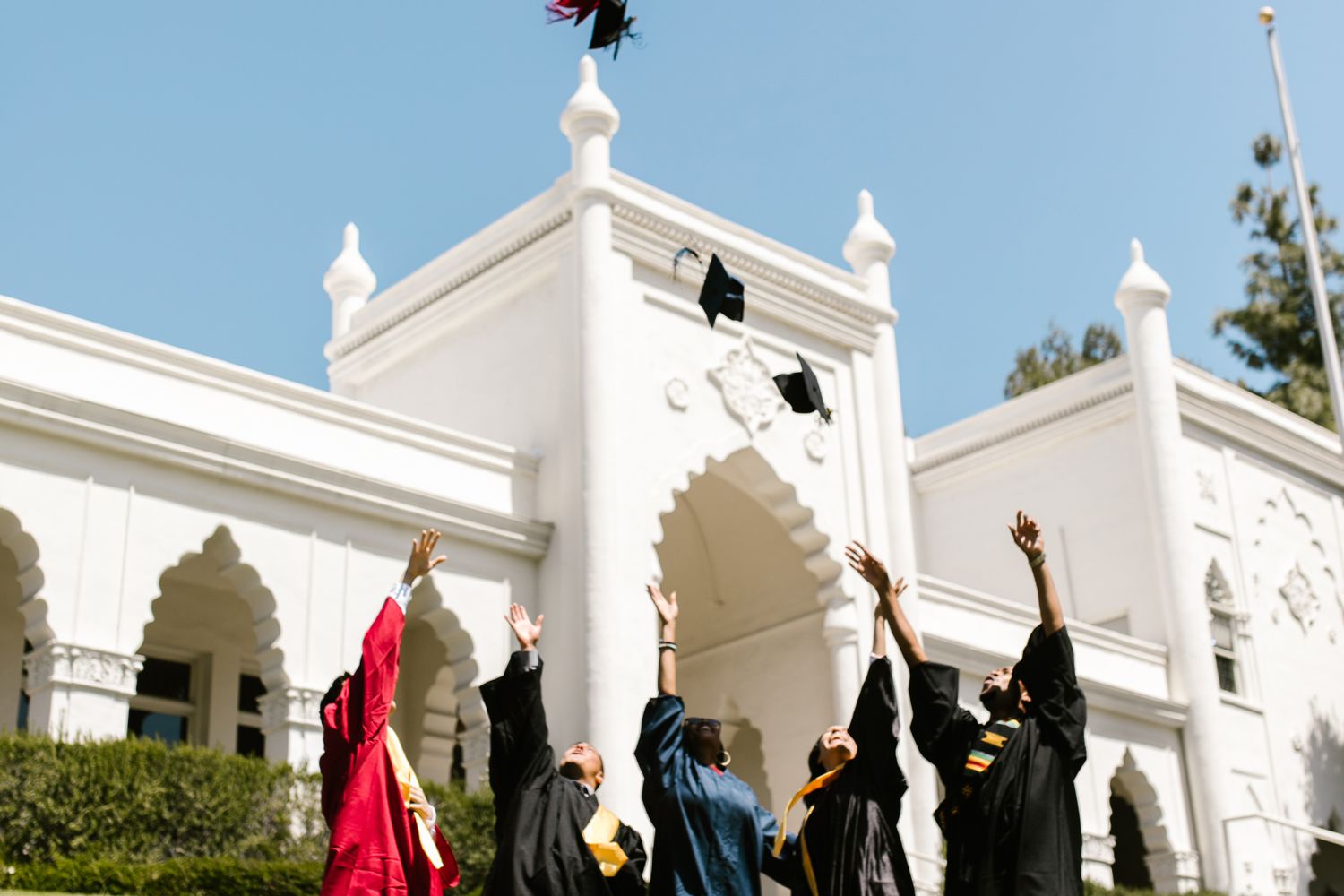 Students celebrate college acceptance at the University of South Alabama