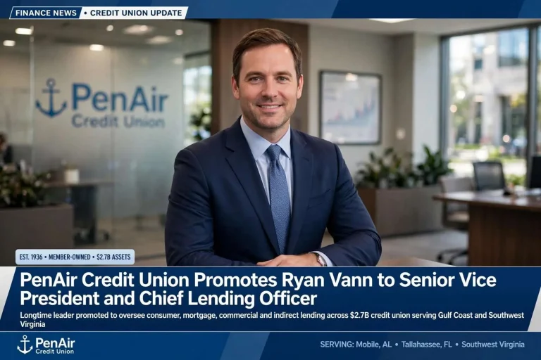 Illustration for the news story: PenAir Credit Union Promotes Ryan Vann to Senior Vice President and Chief Lending Officer