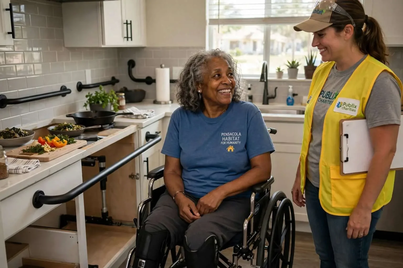 Illustration for the news story: Pensacola Nonprofit Gives Double Amputee a Home Makeover to Restore Her Independence