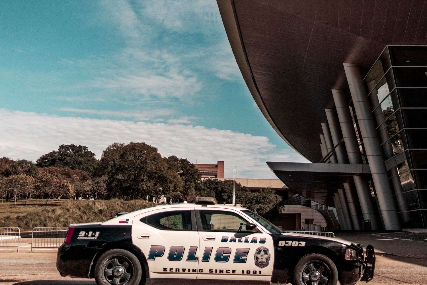 A Mobile Police Department patrol vehicle