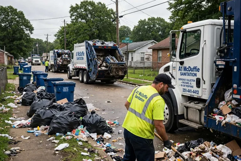 Illustration for the news story: Prichard Launches Emergency Garbage Collection to Clear Backlog Citywide