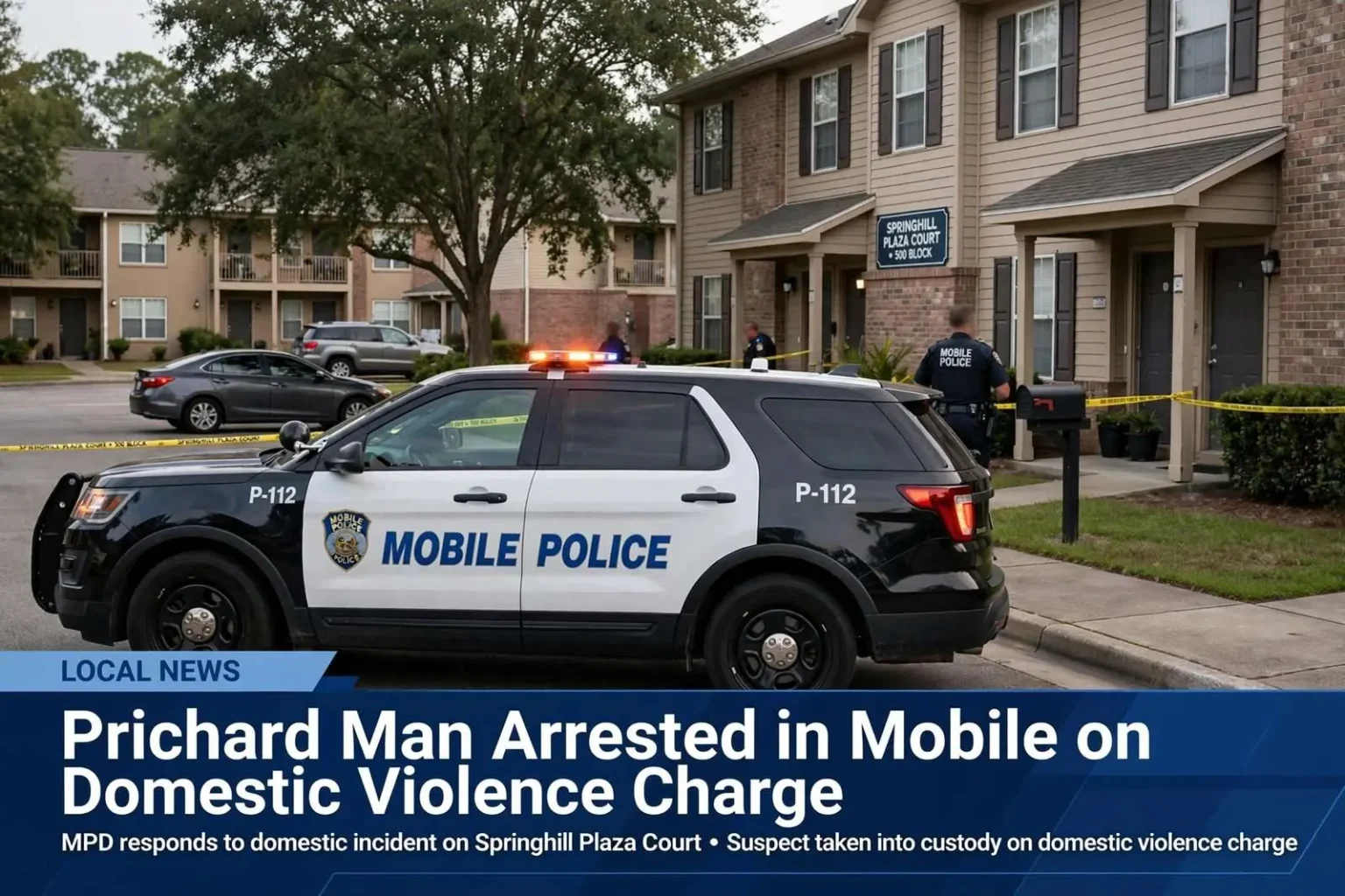 Illustration for the news story: Prichard Man Arrested in Mobile on Domestic Violence Charge