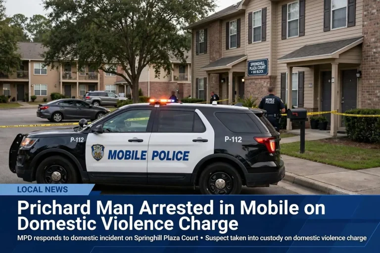 Illustration for the news story: Prichard Man Arrested in Mobile on Domestic Violence Charge