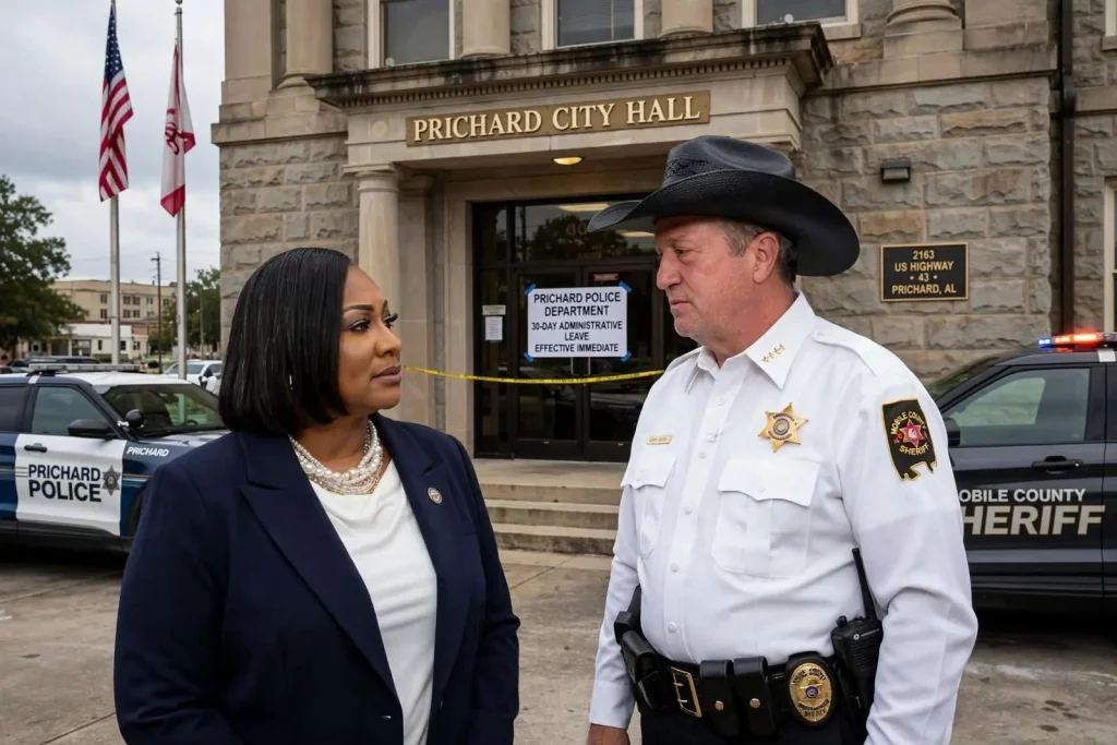 Illustration for the news story: Prichard Mayor Puts Remaining Police Officers on 30-Day Administrative Leave
